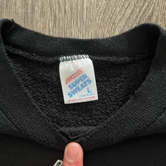 Hanes Black Crewneck Sweater with Skagit Speedway Design - Picture 3 of 8